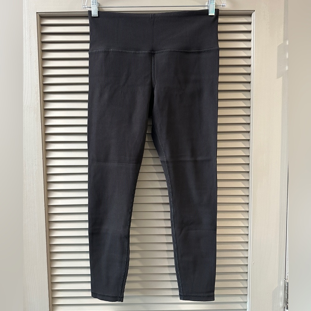 Athleta Elation Rib Leggings Black Large #0129